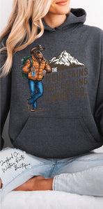 BIGFOOT THE MOUNTAINS ARE CALLING SWEATSHIRT | MINT GREEN | ORCHID | DARK HEATHER | WHITE