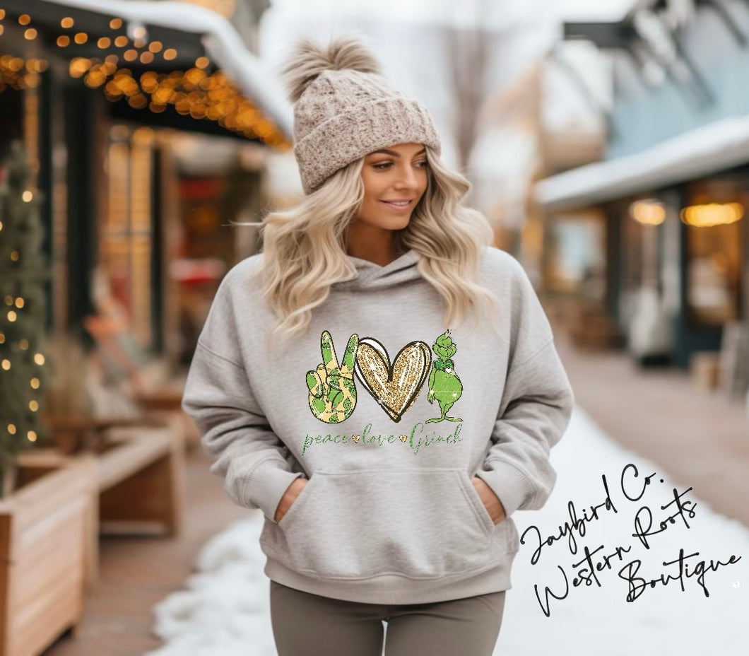 PEACE LOVE GRINCH | ASH GRAY | SPORT GRAY | SAND | WHITE