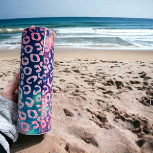 20oz PINK & PURPLE CHEETAH PRINT TUMBLER