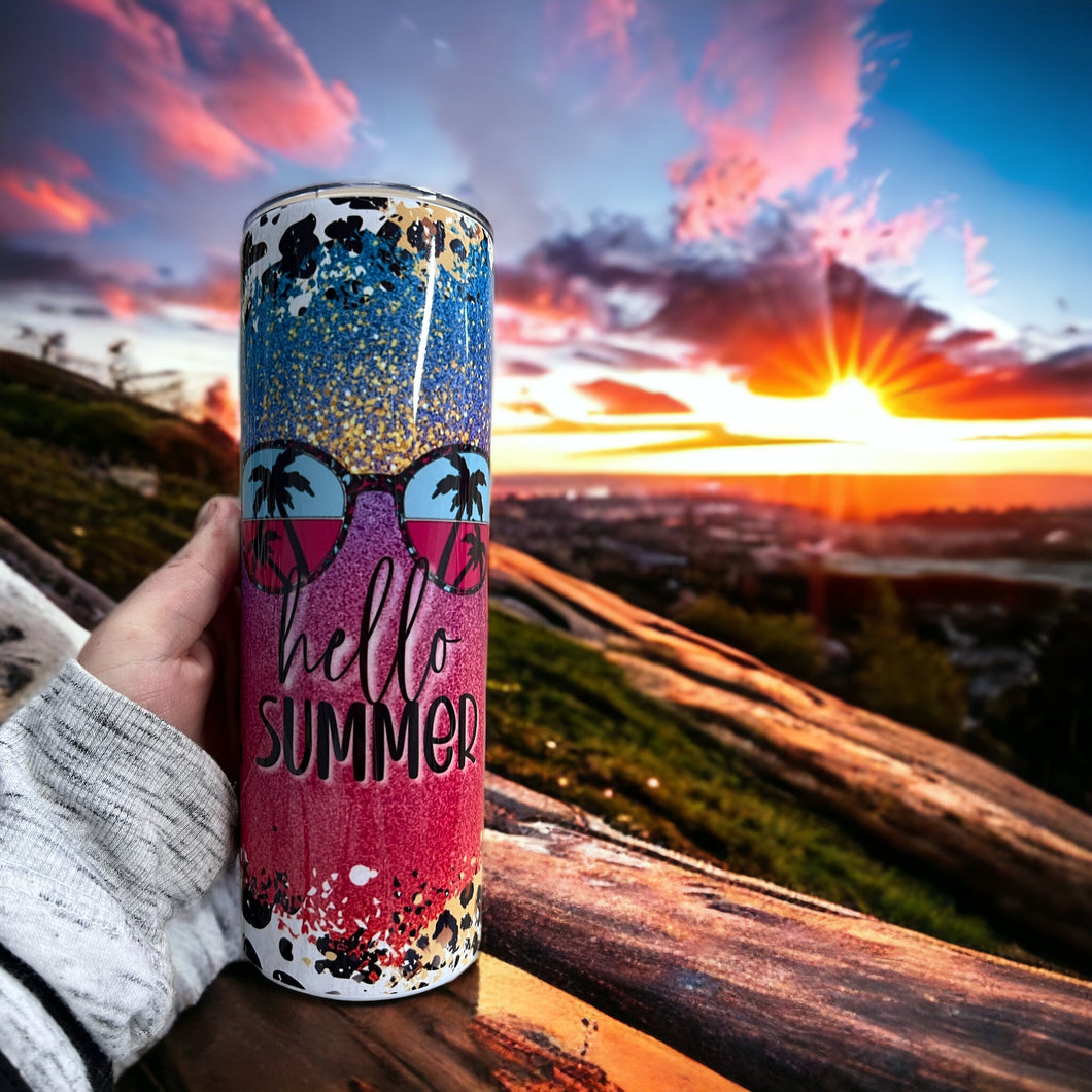 20oz HELLO SUMMER TUMBLER