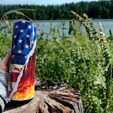 Load image into Gallery viewer, 20oz Firefighter Flag Tumbler
