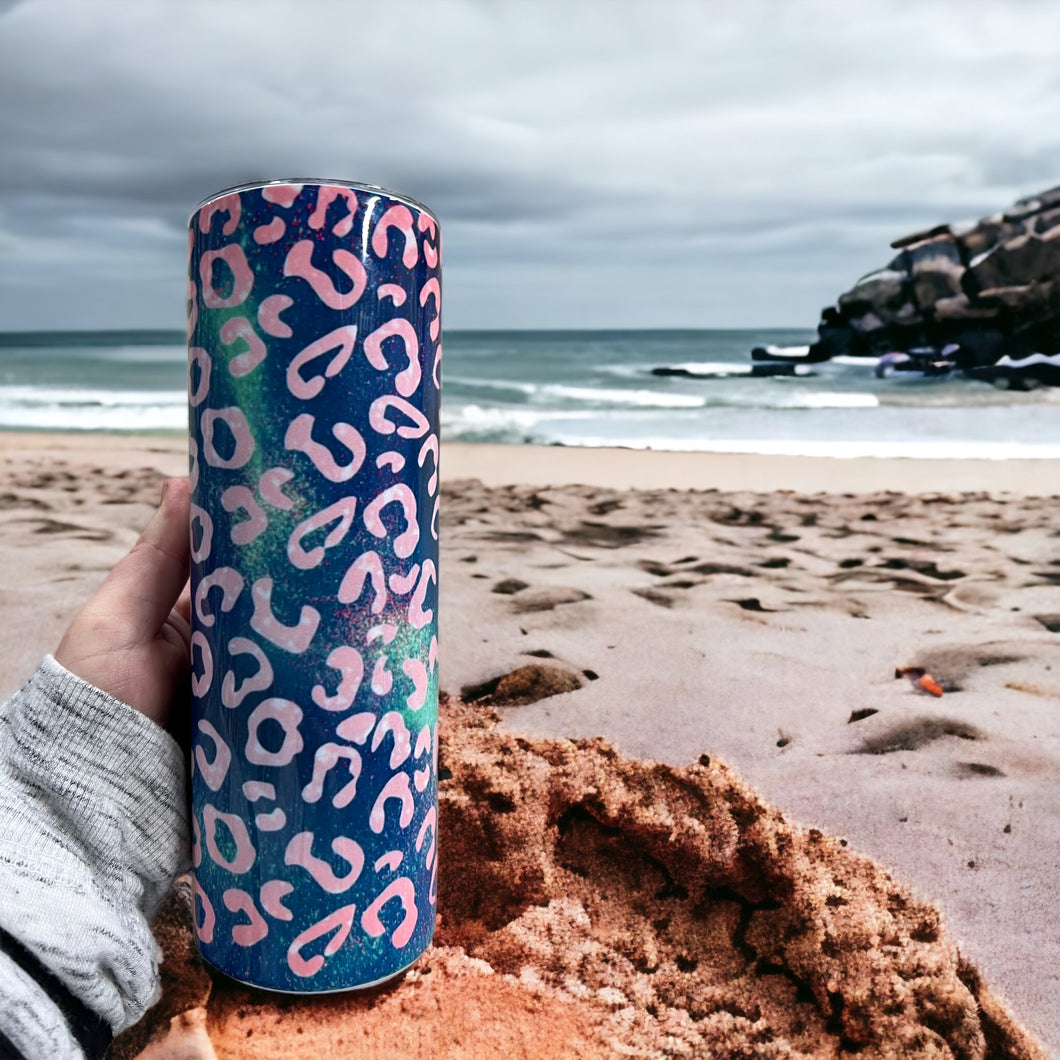 20oz PINK & PURPLE CHEETAH PRINT TUMBLER