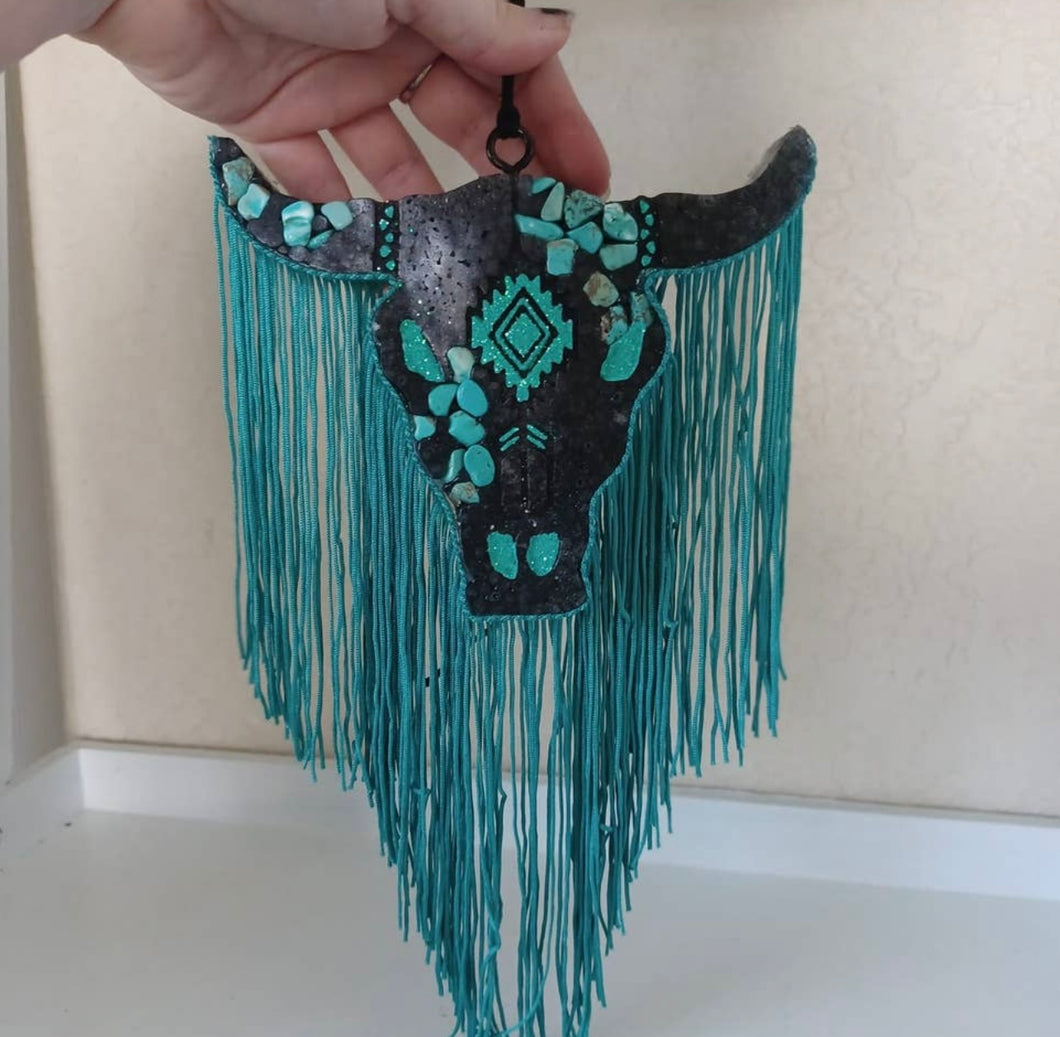 LONGHORN COWHEAD FRINGE FRESHIE