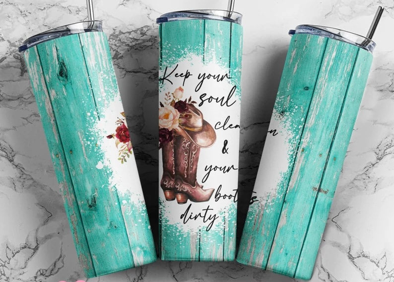 20oz KEEP YOUR SOUL CLEAN TUMBLER