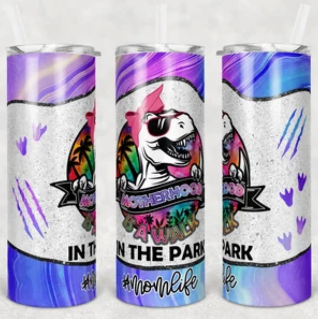 20oz Jurassic Park Mom Walk In The Park Tumbler