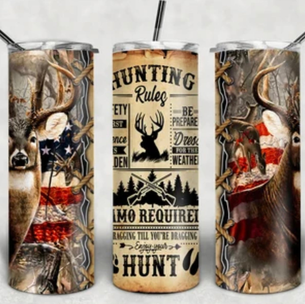 20oz HUNTING RULES TUMBLER