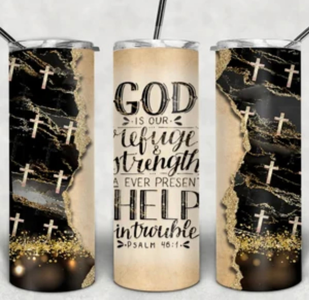 20oz GOD IS OUR REFUGE TUMBLER