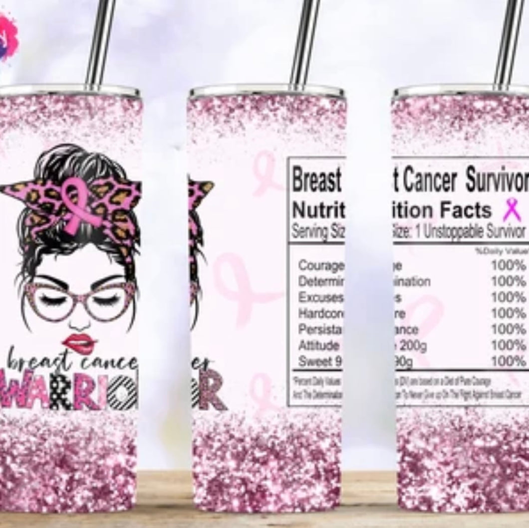20oz BREAST CANCER TUMBLER